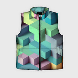 Женский жилет GEOMETRIC SHAPES, цвет: 3D-светло-серый