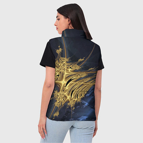 Женский жилет Фрактальная футуристическая композиция Абстракция / 3D-Красный – фото 4