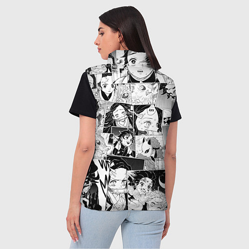 Женский жилет Клинок рассекающий демонов паттерн / 3D-Черный – фото 4