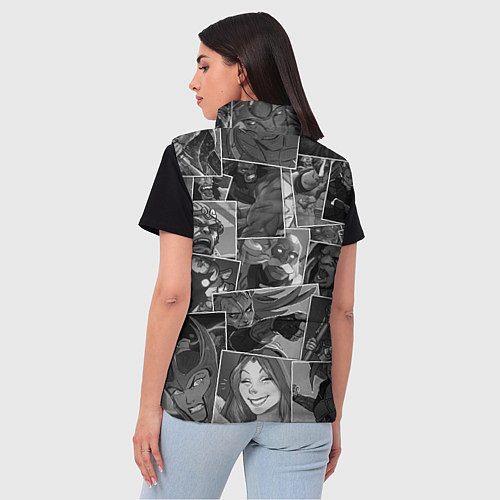 Женский жилет Дота 2 паттерн / 3D-Светло-серый – фото 4