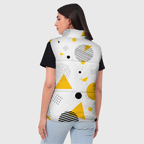 Женский жилет GEOMETRIC INTERWEAVING OF SHAPES / 3D-Светло-серый – фото 4