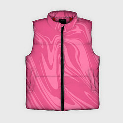 Женский жилет РОЗОВЫЕ РАЗВОДЫ КРАСКИ МРАМОРНЫЙ