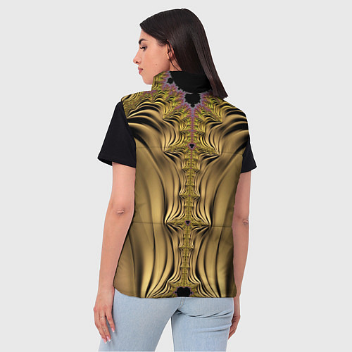 Женский жилет Песчаный охотник Фрактал Абстракция / 3D-Черный – фото 4