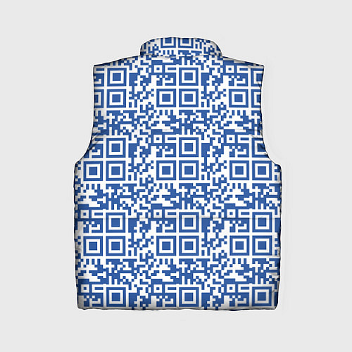 Женский жилет QR код паттерн синий / 3D-Светло-серый – фото 2