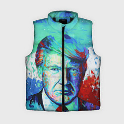 Женский жилет Дональд Трамп арт, цвет: 3D-черный