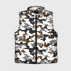 Женский жилет Камуфляж Чёрно-Белый Camouflage Black-White