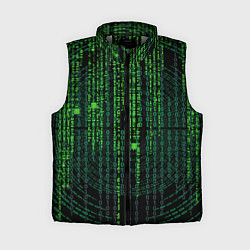 Женский жилет Бинарная матрица, цвет: 3D-светло-серый