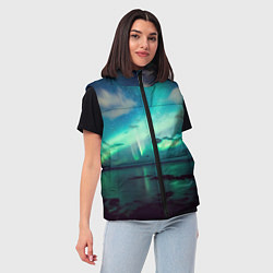 Женский жилет Aurora borealis, цвет: 3D-светло-серый — фото 2