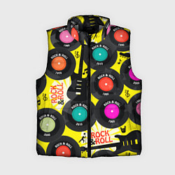 Женский жилет ROCKNROLL VINYL RECORDS, цвет: 3D-светло-серый