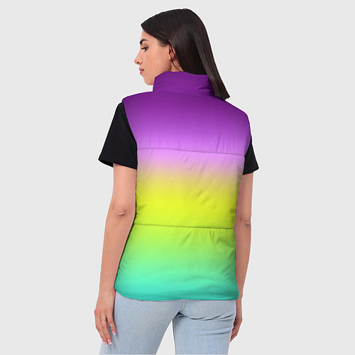 Женский жилет Multicolored Ombre gradient / 3D-Красный – фото 4