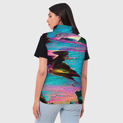 Женский жилет Multicolored vanguard glitch / 3D-Светло-серый – фото 4