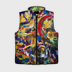 Женский жилет Смелые экспрессивные мазки краски, цвет: 3D-красный