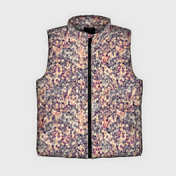 Женский жилет Геометрический сетчатый узор Коралловый, коричневы, цвет: 3D-светло-серый