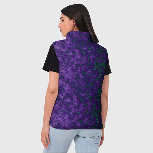 Женский жилет Marble texture purple green color / 3D-Красный – фото 4