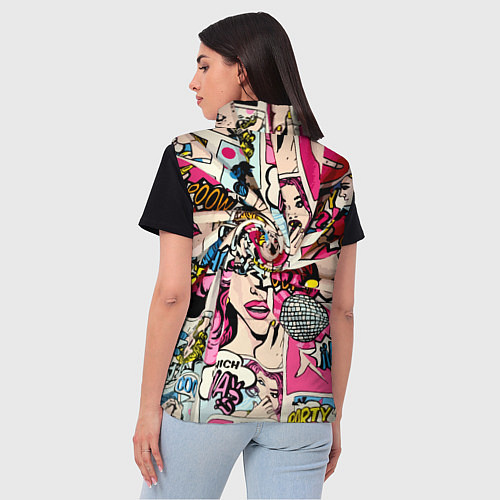Женский жилет Twisted pop atr pattern / 3D-Светло-серый – фото 4