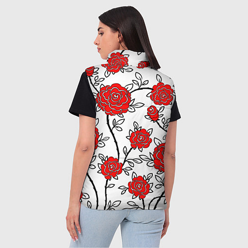 Женский жилет BEAUTIFUL RED ROSES / 3D-Красный – фото 4
