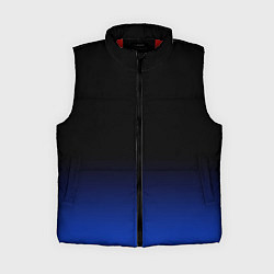 Женский жилет Черный с синим градиент, цвет: 3D-красный