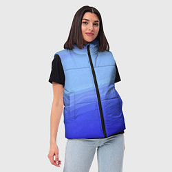 Женский жилет Blue abstract pattern, цвет: 3D-черный — фото 2