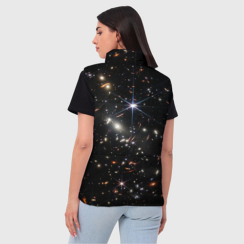 Женский жилет Новое изображение ранней вселенной от Джеймса Уэбб / 3D-Черный – фото 4