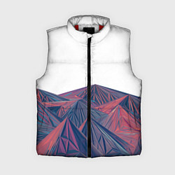 Женский жилет Абстрактные Многоугольные Кристальные Горы, цвет: 3D-красный