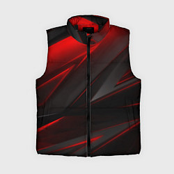 Женский жилет Red and Black Geometry, цвет: 3D-черный