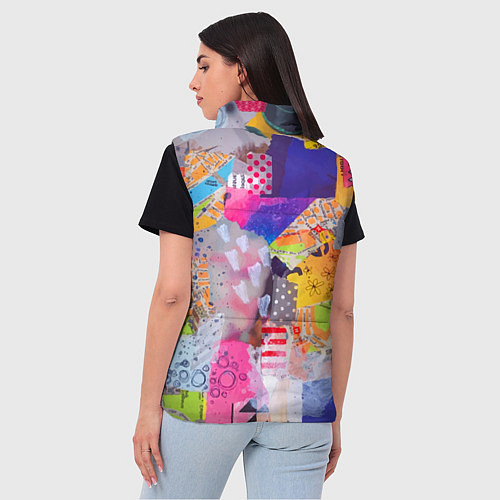 Женский жилет Patchwork quilt Fashion trend / 3D-Черный – фото 4