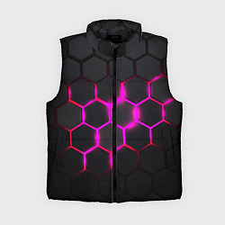 Женский жилет Объёмные соты - неоновые проблески