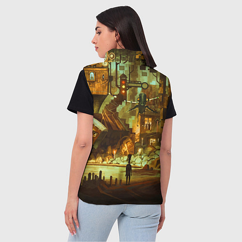 Женский жилет Cool Steampunk painting / 3D-Черный – фото 4