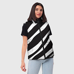 Женский жилет Анималистичный рисунок зебра, цвет: 3D-светло-серый — фото 2