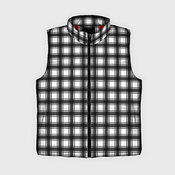 Женский жилет Black and white trendy checkered pattern, цвет: 3D-красный