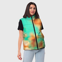 Женский жилет Цветы - арт, цвет: 3D-светло-серый — фото 2