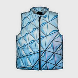 Женский жилет Абстрактная киберпанк броня - Голубой, цвет: 3D-светло-серый