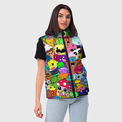 Женский жилет Монстрики Nastiprazdnik, цвет: 3D-черный — фото 2