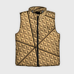 Женский жилет Абстрактное металлическое покрытие - Золотой, цвет: 3D-светло-серый
