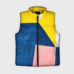 Женский жилет Абстрактный набор геометрических фигур - Жёлтый