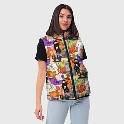 Женский жилет Котики-такие котики, цвет: 3D-светло-серый — фото 2