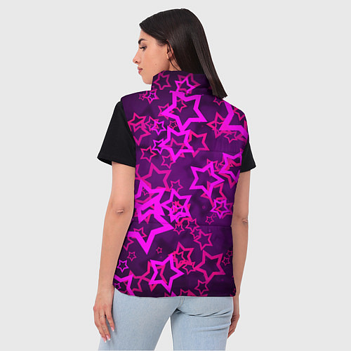 Женский жилет Purple stars / 3D-Светло-серый – фото 4