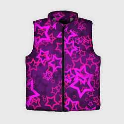 Женский жилет Purple stars, цвет: 3D-светло-серый