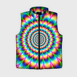 Женский жилет Радужная оптическая иллюзия, цвет: 3D-черный