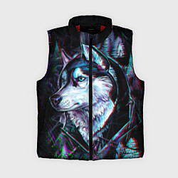 Женский жилет Волк - глитч