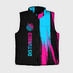 Женский жилет Disturbed - neon gradient: по-вертикали, цвет: 3D-черный