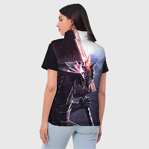 Женский жилет Берсерк С Мечечём На Плече / 3D-Красный – фото 4