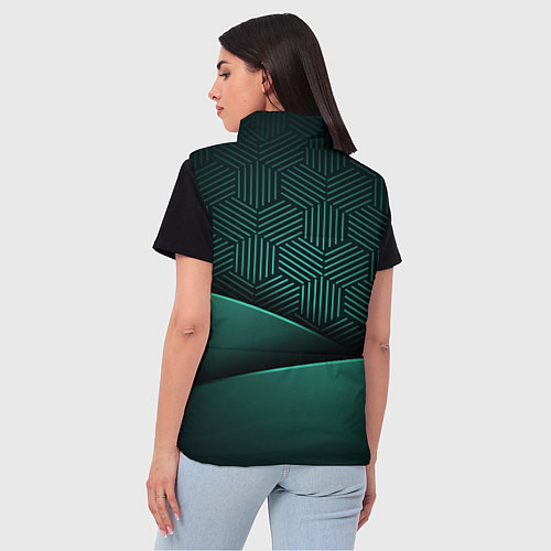 Женский жилет Зеленый герб России / 3D-Красный – фото 4
