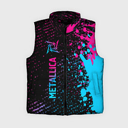 Женский жилет Metallica - neon gradient: по-вертикали, цвет: 3D-черный