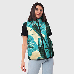 Женский жилет Винтажный папоротник, цвет: 3D-черный — фото 2