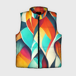 Женский жилет Красивые многоцветные узоры, цвет: 3D-красный