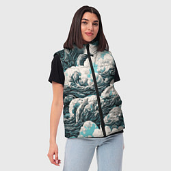 Женский жилет Облачные узоры, цвет: 3D-светло-серый — фото 2