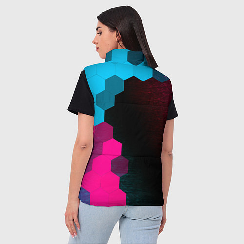 Женский жилет Dota - neon gradient: по-вертикали / 3D-Черный – фото 4