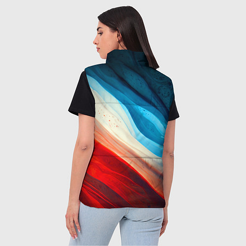 Женский жилет Неоновые яркие волны / 3D-Черный – фото 4