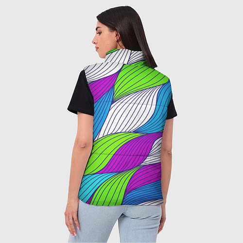 Женский жилет Цветная ткань / 3D-Красный – фото 4